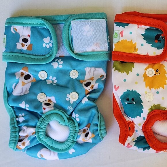 Wegreeco Female Dog Diapers Small (3) Pack Reusable Animal Prints NEW - Picture 5 of 10